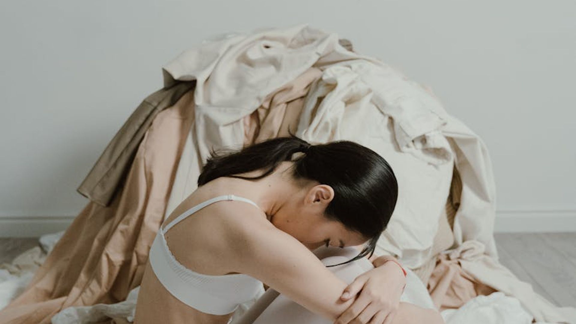 Calm and serene yoga studio interior with soft light.